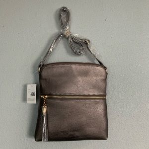 Pewter Crossbody Handbag